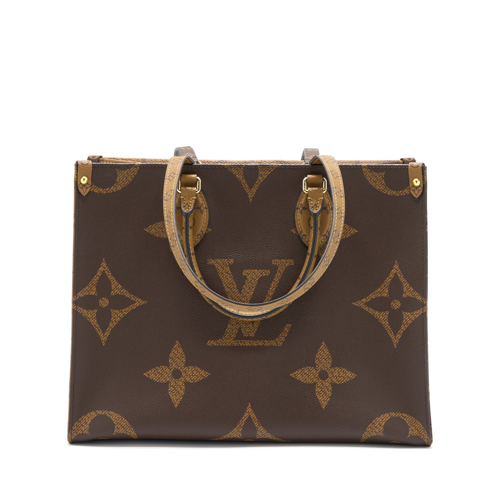 LOUIS VUITTON ON THE GO MM MONOGRAM COATED MONOGRAM REVERSE CANVAS GHW