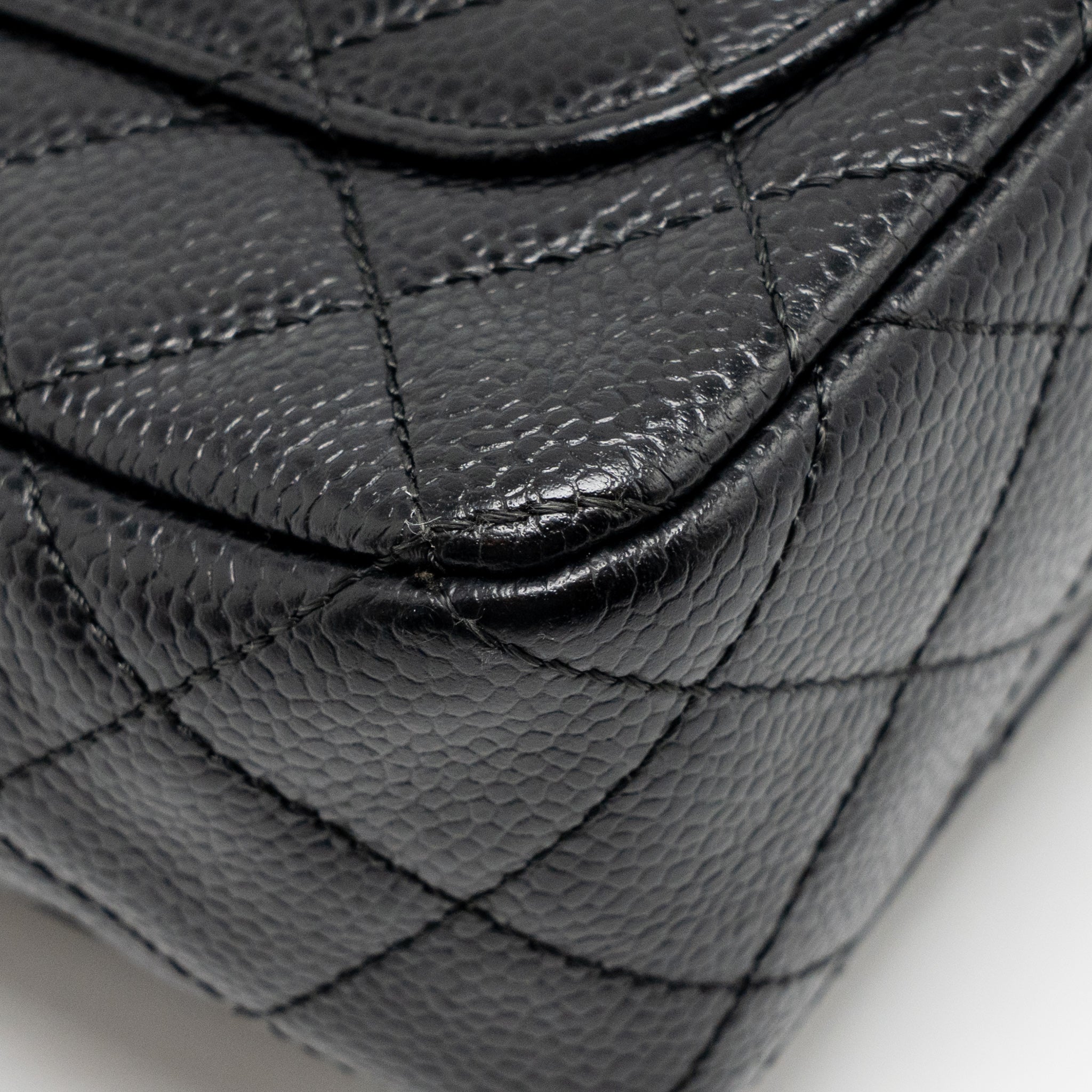CHANEL MINI RECTANGULAR FLAP BAG CAVIAR BLACK GHW