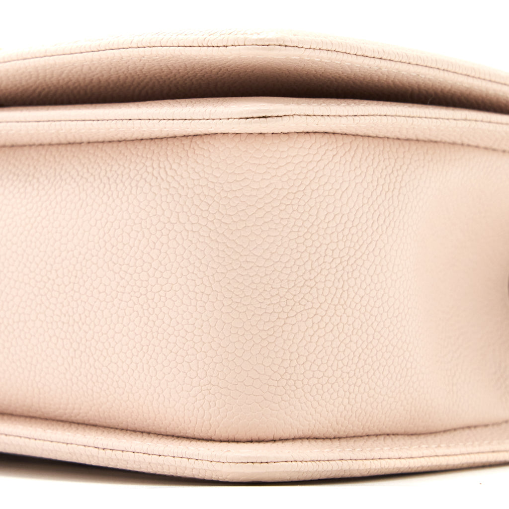 CHANEL MEDIUM BOY BAG CHEVRON CAVIAR LIGHT PINK LGHW