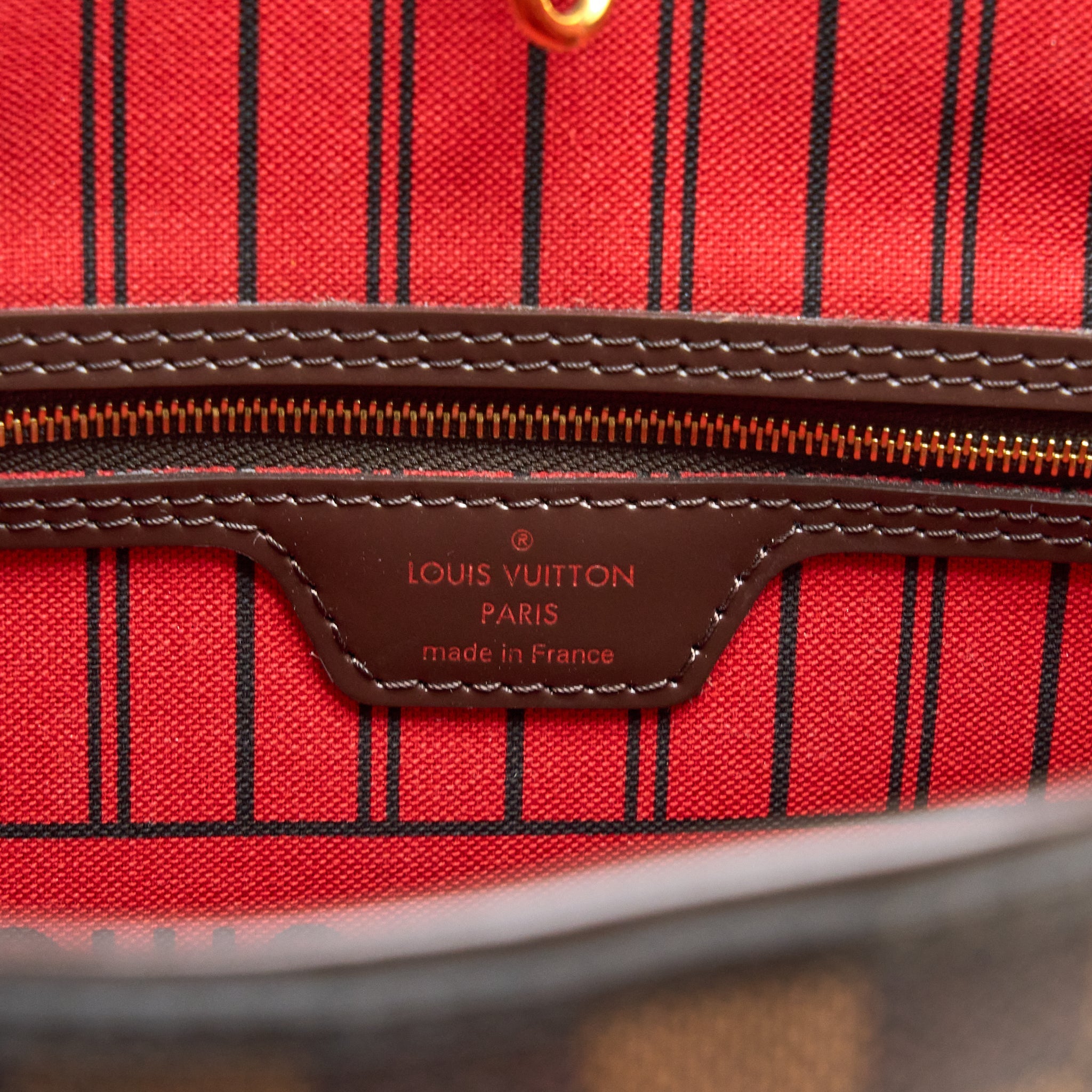 LOUIS VUITTON NEVERFULL PM DAMIER EBENE CANVAS GHW