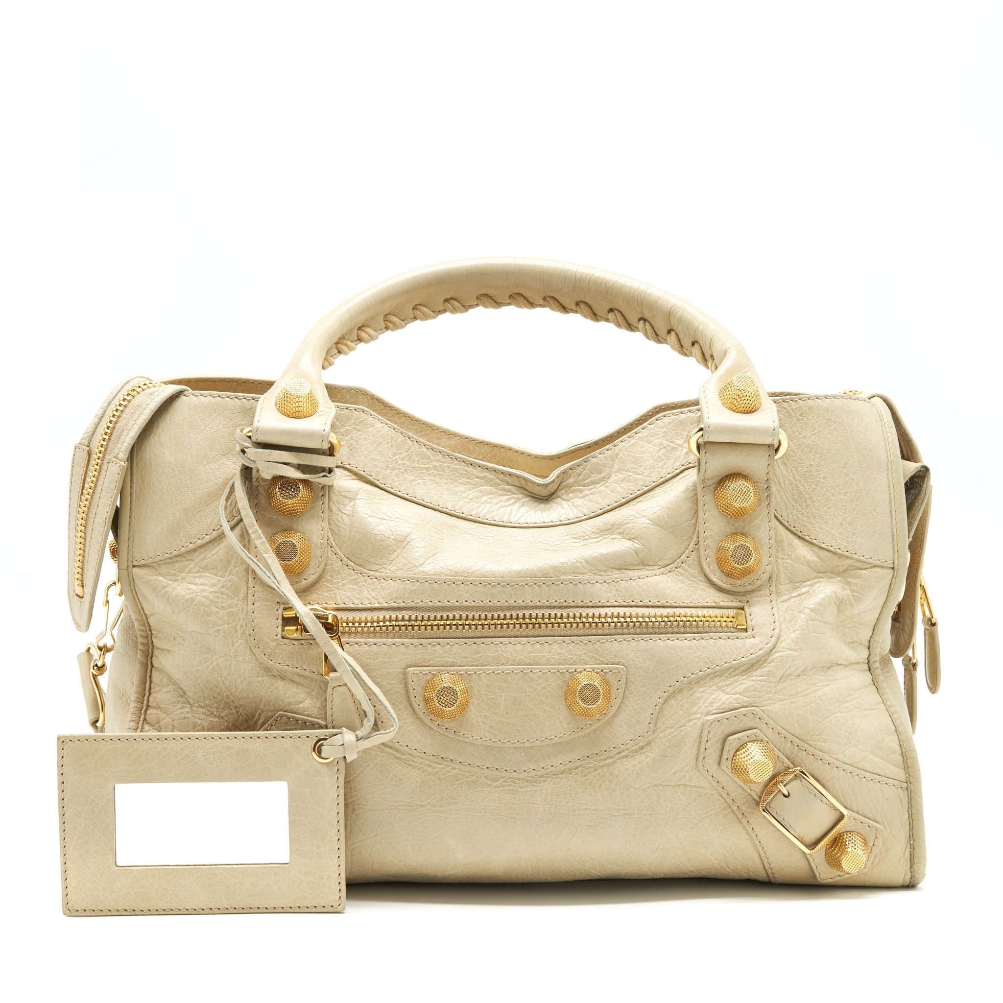 BALENCIAGA GIANT CITY BAG BEIGE GHW