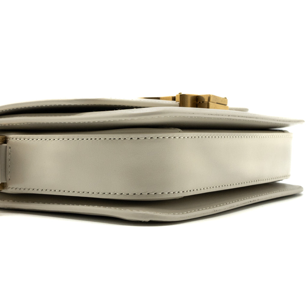 SAINT LAURENT SMALL SOLFERINO SATCHEL CROSSBODY BAG WHITE GHW
