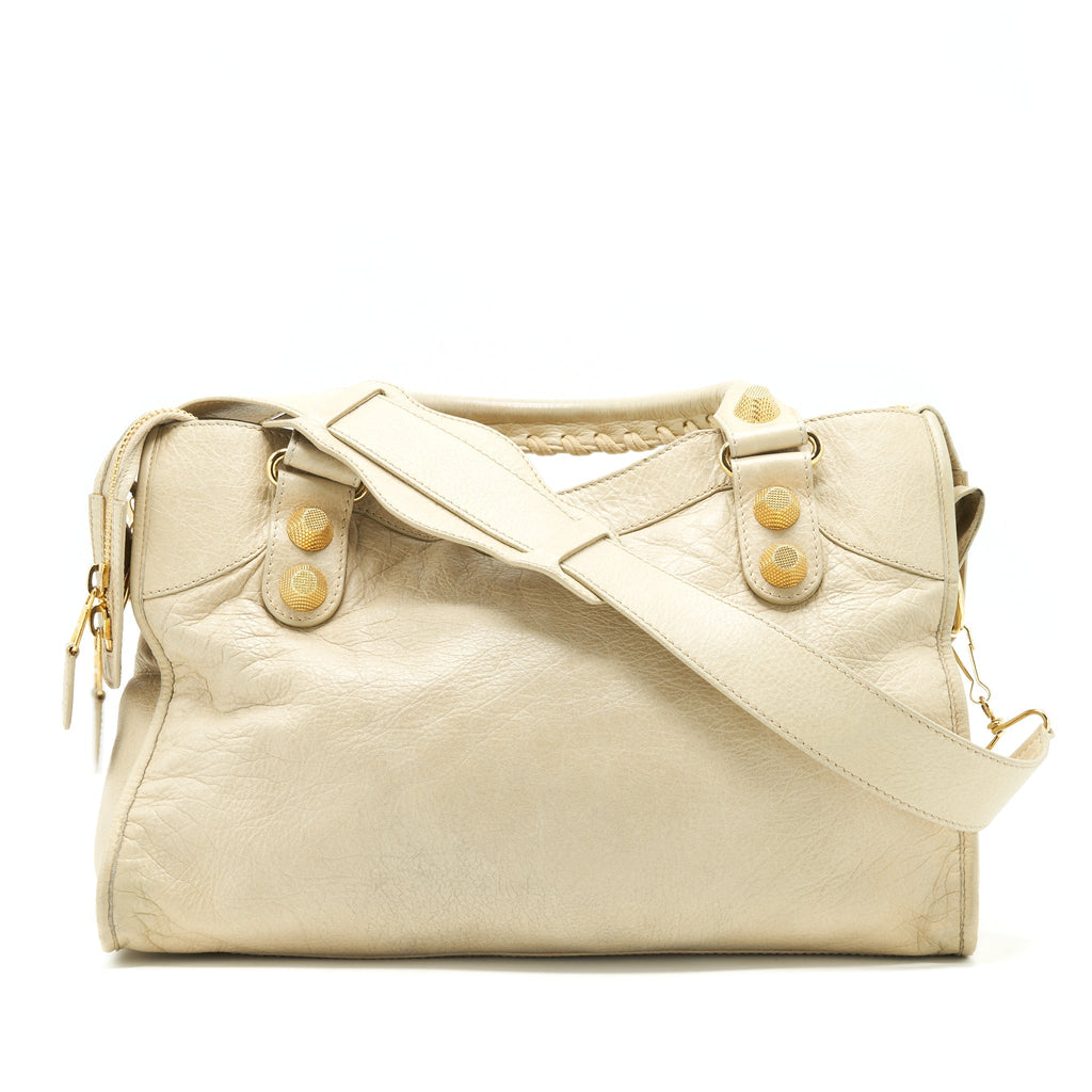 BALENCIAGA GIANT CITY BAG BEIGE GHW