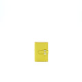 HERMES BEARN CARD HOLDER 9R LIME WITH SHW CHEVRE MYSORE LEATHER