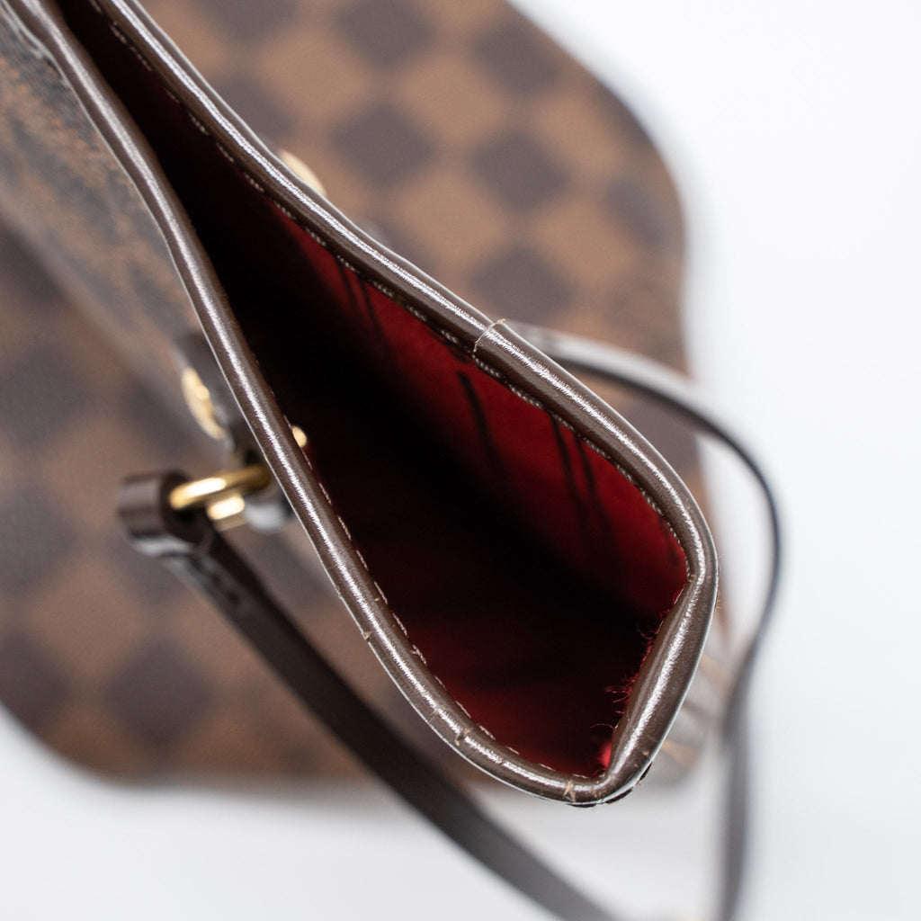 LOUIS VUITTON NEVERFULL MM DAMIER EBENE CANVAS GHW