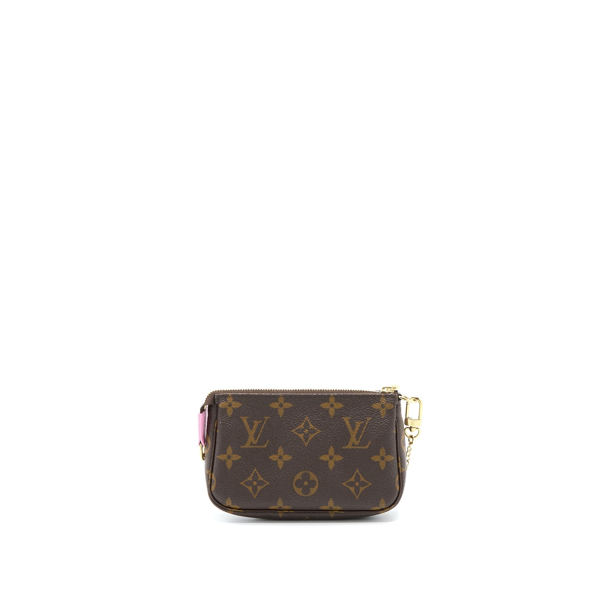 LOUIS VUITTON MINI POCHETTE ACCESSORIES MONOGRAM CANVAS/PINK GHW