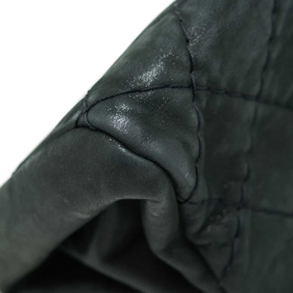 CHANEL JUST MADEMOISELLE BOWLING BAG QUILTED LEATHER IN BLACK BHW
