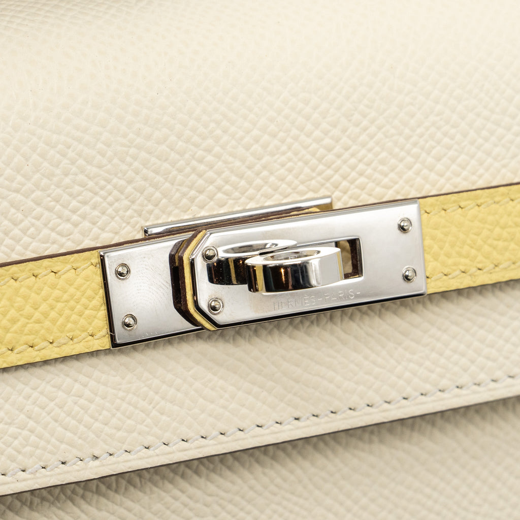 HERMES KELLY 25 EPSOM NATA / JAUNE POUSSIN / SESAME SHW
