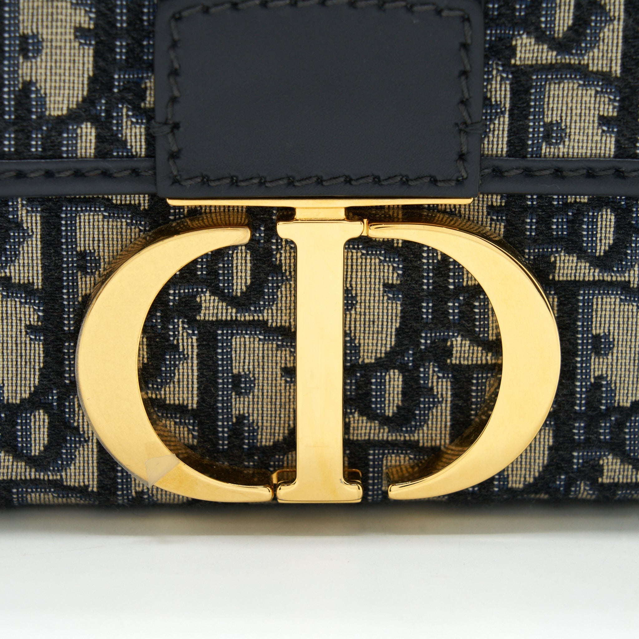 DIOR 30 MONTAIGNE BOX BAG BLUE OBLIQUE JACQUARD GHW
