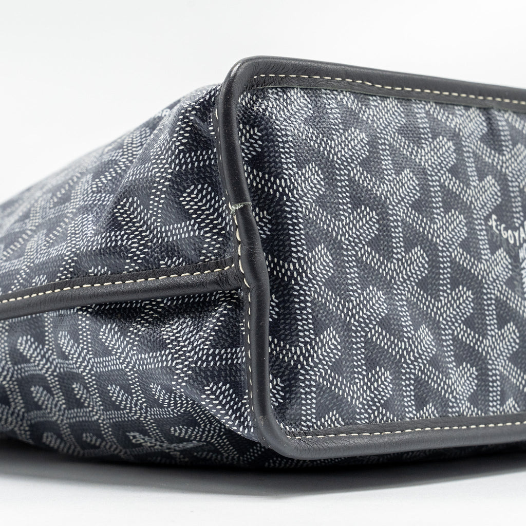 GOYARD MINI ANJOU TOTE BAG  GOYARDLINE CANVAS / LEATHER GREY SHW