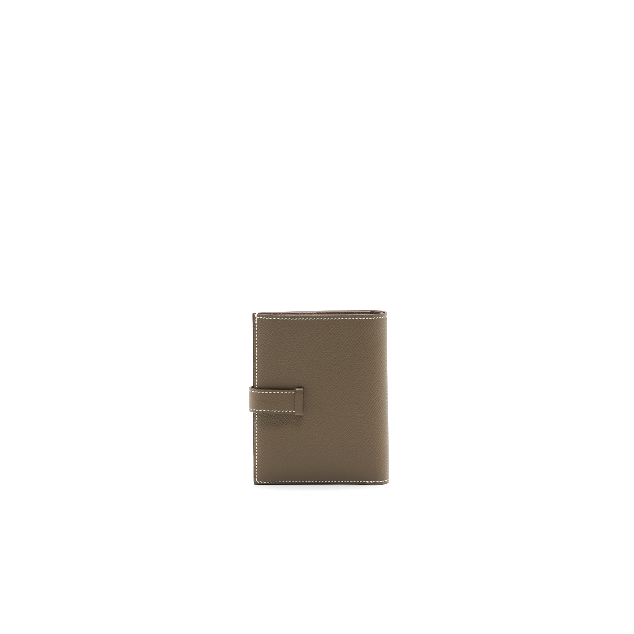 HERMES BEARN COMPACT WALLET ETOUPE WITH GHW EPSOM LEATHER