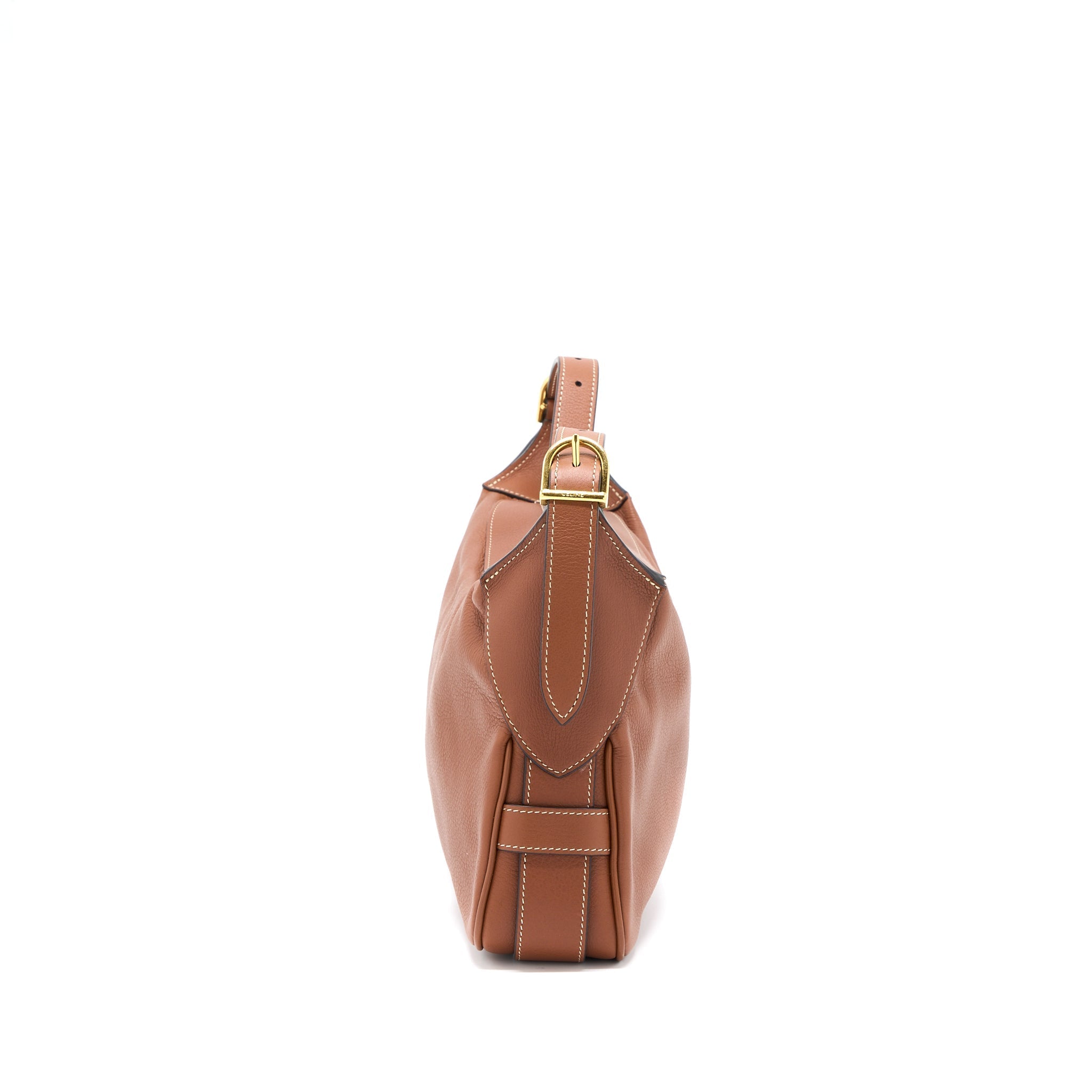 CELINE MEDIUM ROMY SUPPLE CALFSKIN TAN GHW