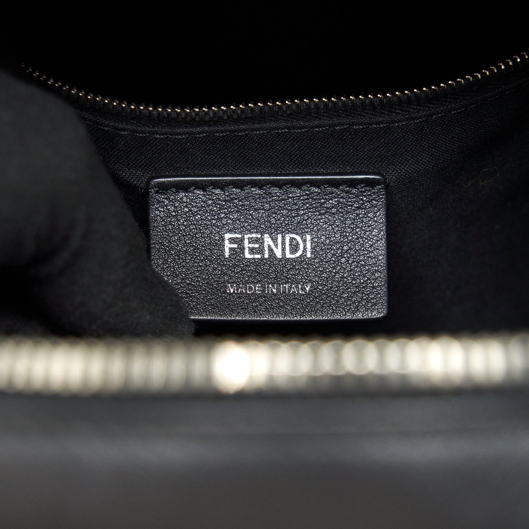 FENDI MONSTER BACKPACK BLACK/YELLOW FUR
