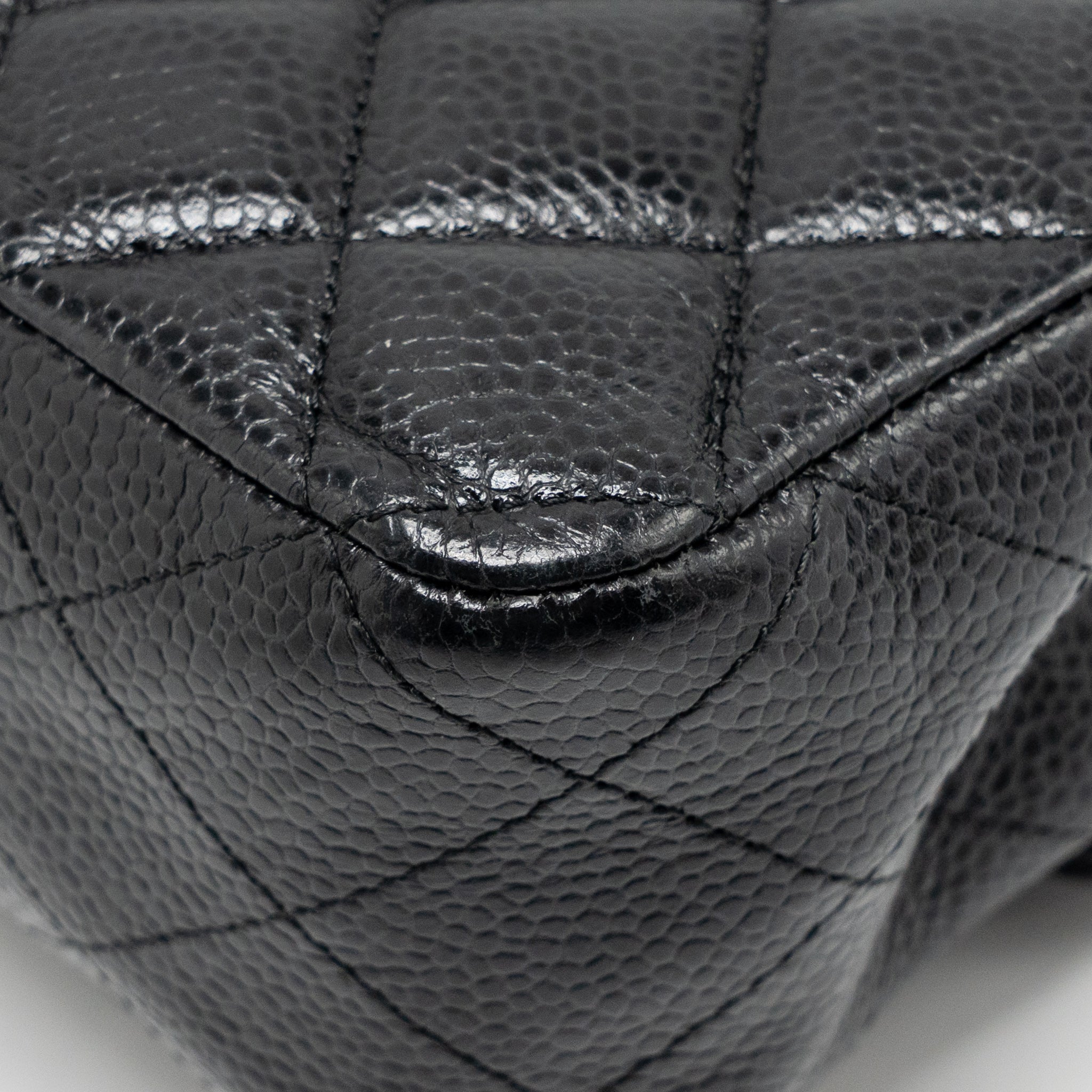 CHANEL MEDIUM CLASSIC DOUBLE FLAP BAG CAVIAR BLACK GHW
