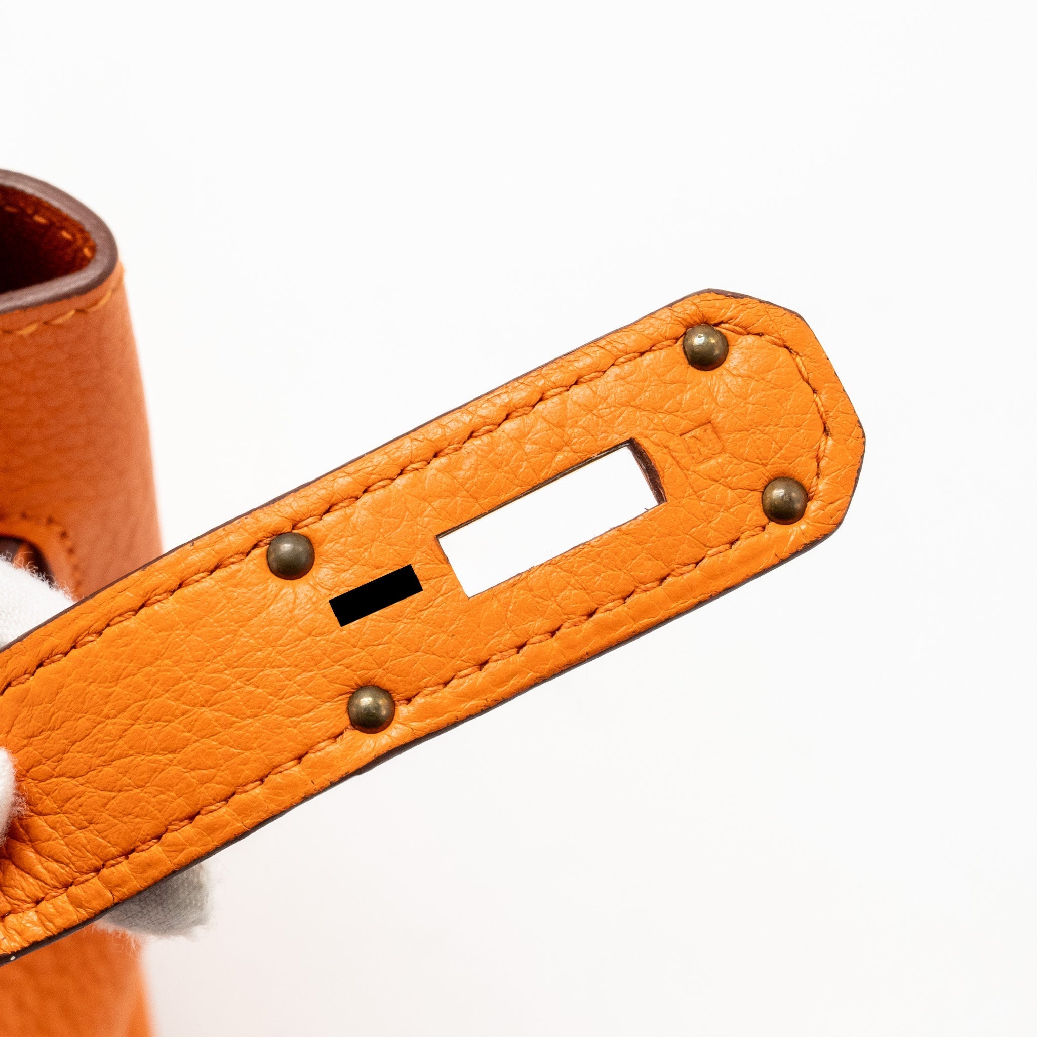 HERMES SHOULDER BIRKIN 42 CLEMENCE ORANGE SHW
