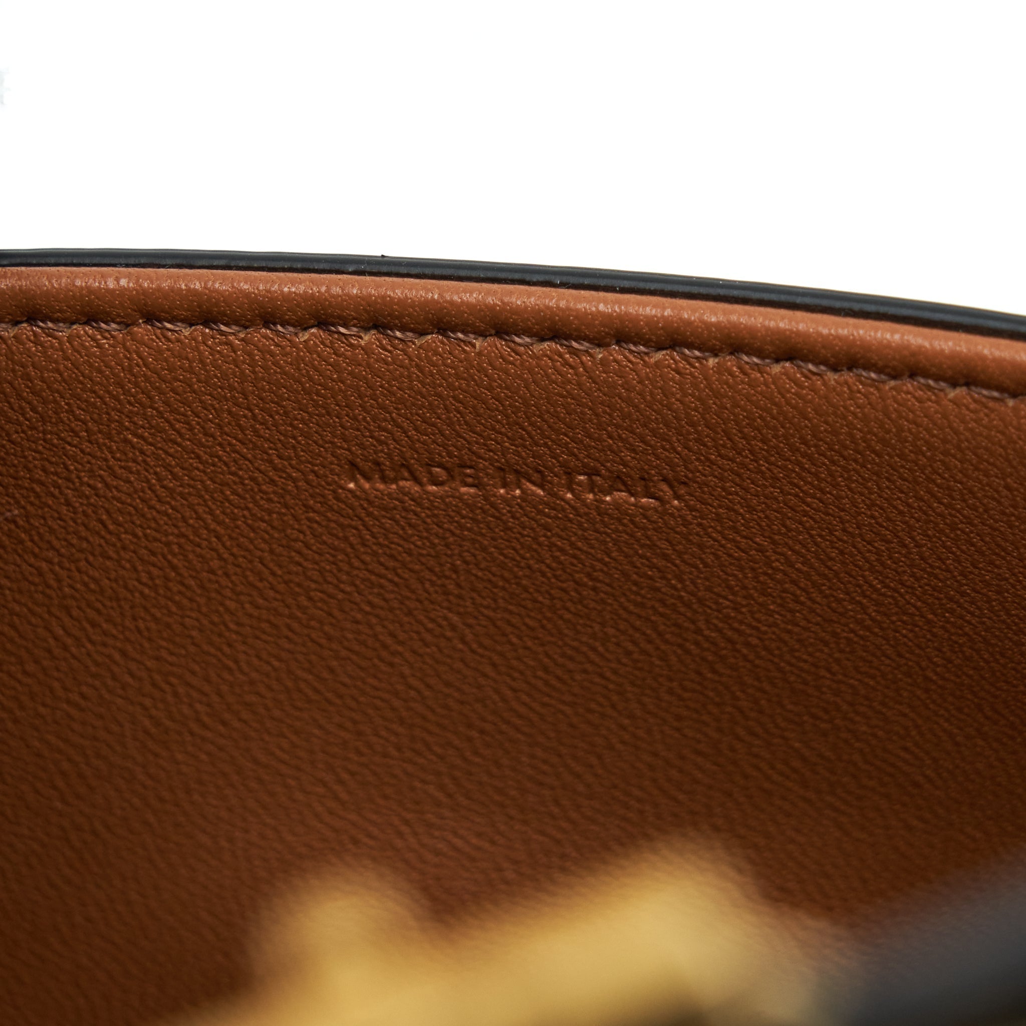 CELINE TRIOMPHE SHOULDER BAG TRIOMPHE CANVAS/CALFSKIN TAN GHW