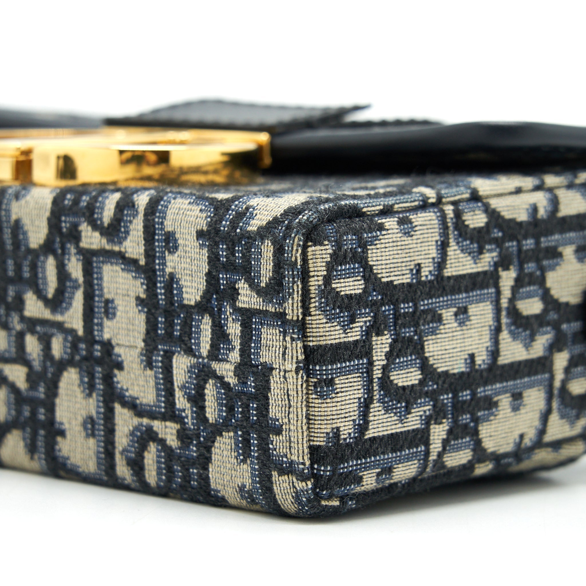 DIOR 30 MONTAIGNE BOX BAG BLUE OBLIQUE JACQUARD GHW