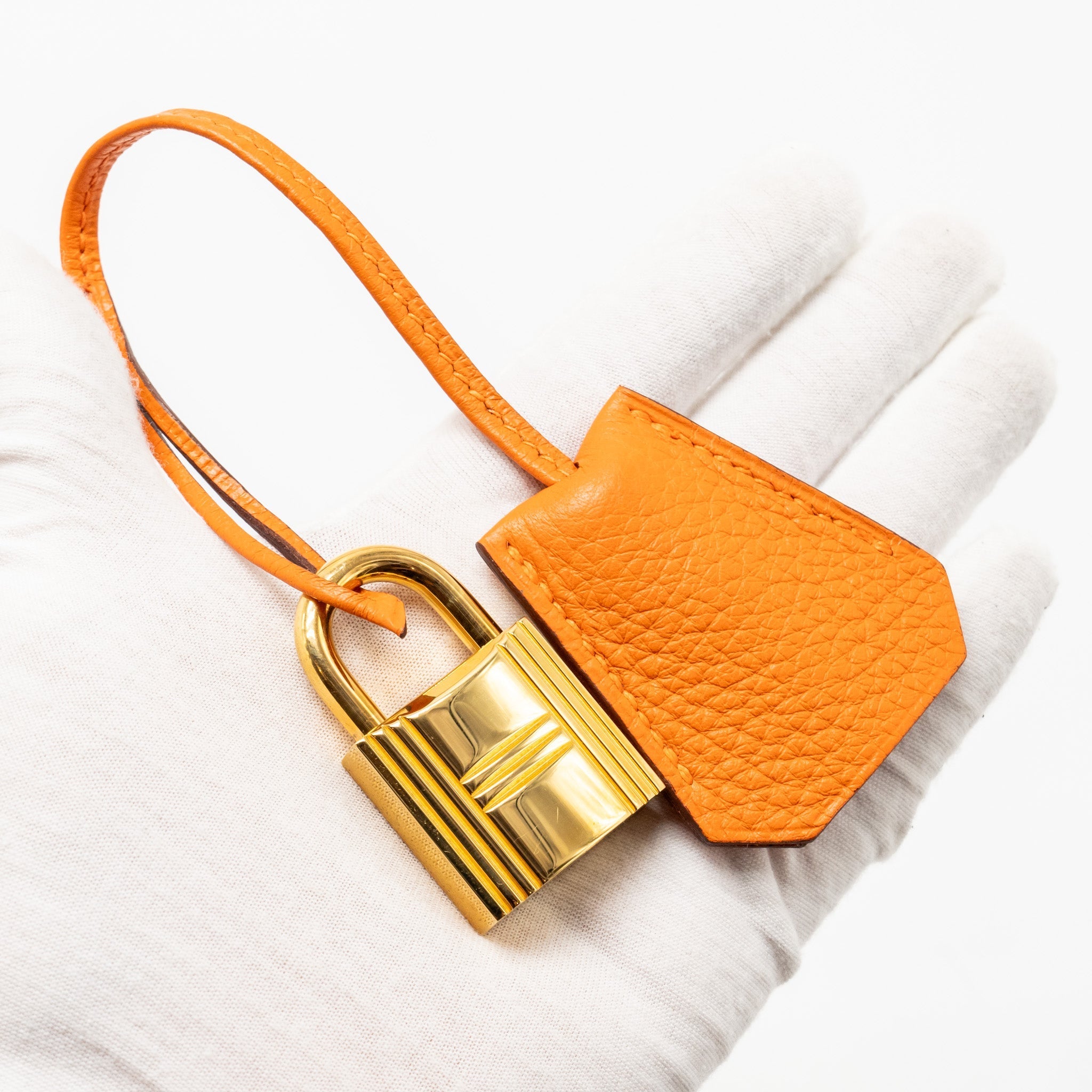 HERMES SHOULDER BIRKIN 42 CLEMENCE ORANGE SHW