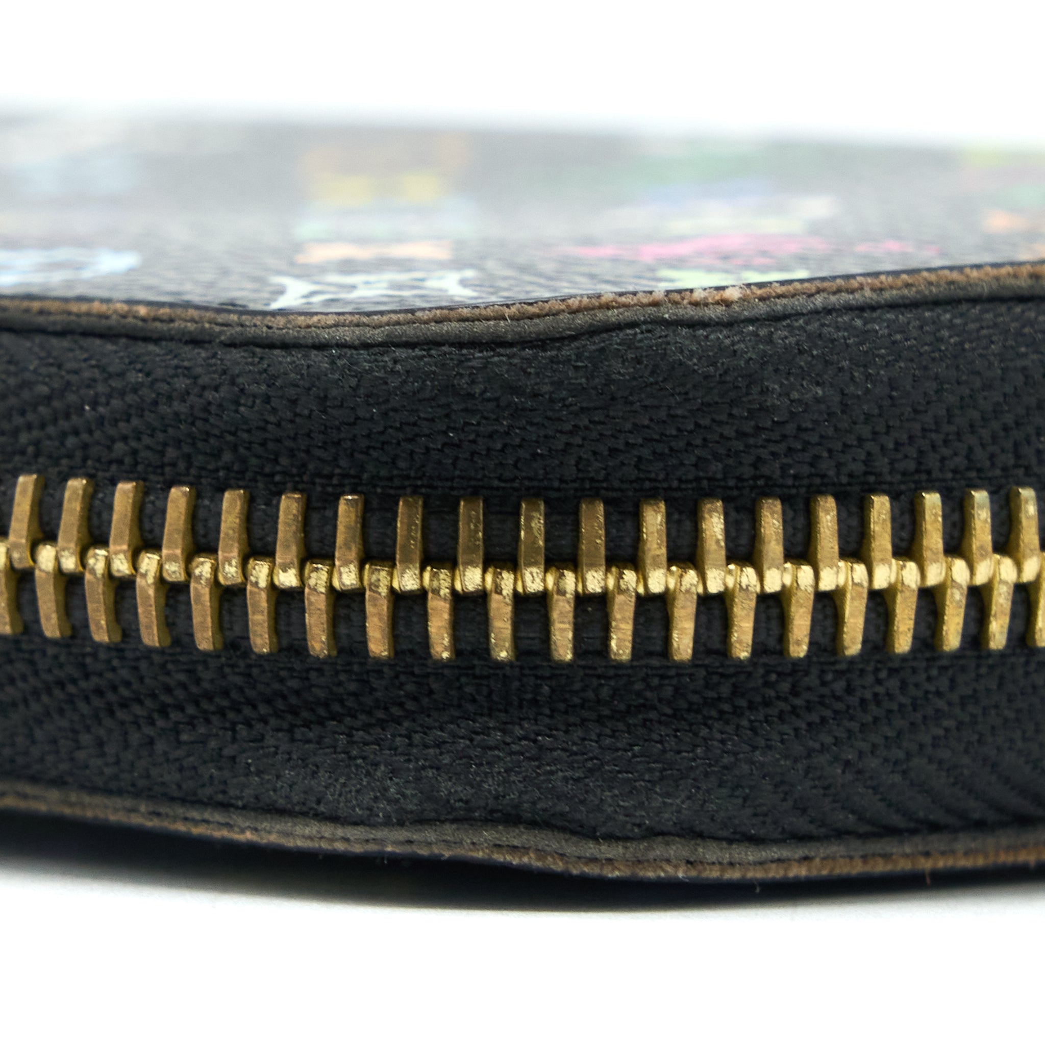 LOUIS VUITTON ZIPPY LONG WALLET BLACK MULTICOLOUR MONOGRAM CANVAS GHW