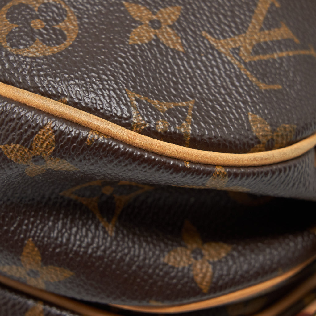LOUIS VUITTON VINTAGE DOUBLE SIDE CROSSBODY BAG MONOGRAM CANVAS GHW