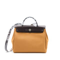 HERMES HERBAG ZIP 31 LEATHER/CANVAS EBENE/ETOUOPE/DUNE SHW