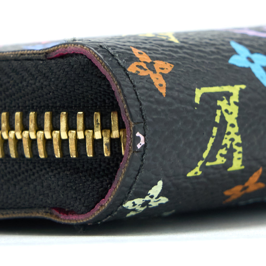 LOUIS VUITTON ZIPPY LONG WALLET BLACK MULTICOLOUR MONOGRAM CANVAS GHW