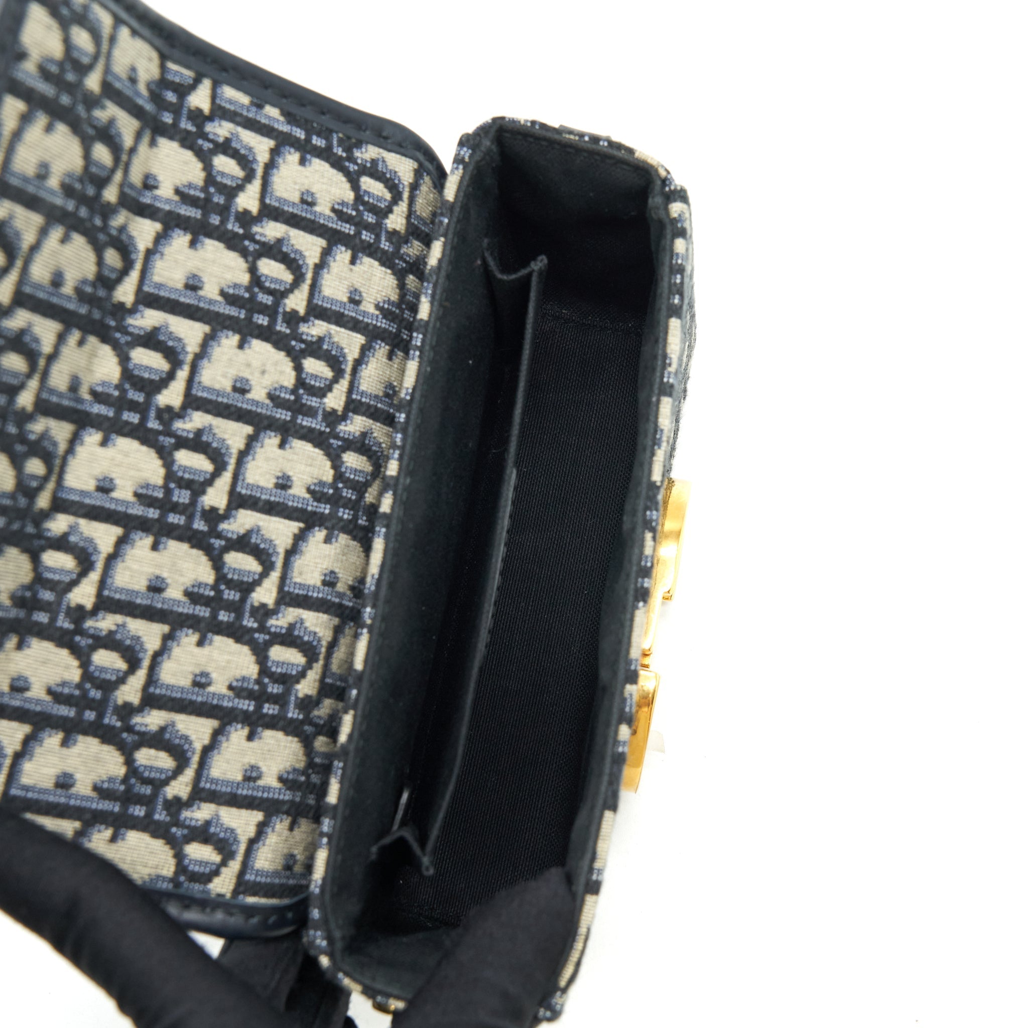 DIOR 30 MONTAIGNE BOX BAG BLUE OBLIQUE JACQUARD GHW