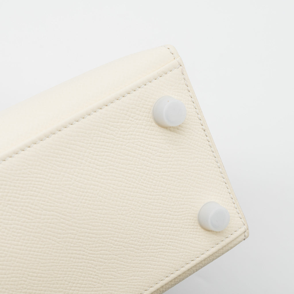 HERMES KELLY 25 EPSOM NATA / JAUNE POUSSIN / SESAME SHW