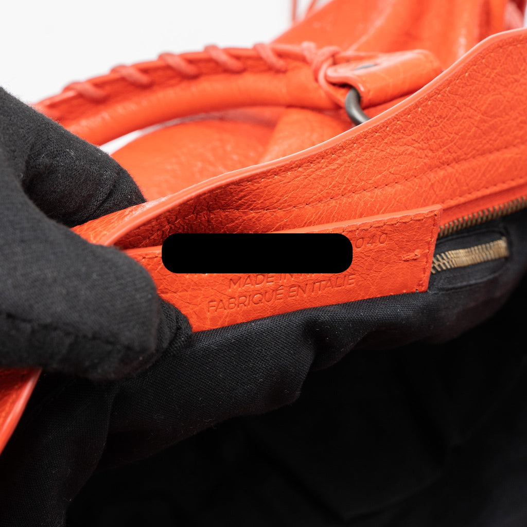 BALENCIAGA CLASSIC CITY BAG NAPPA TOMATO/RED BLACK HARDWARE
