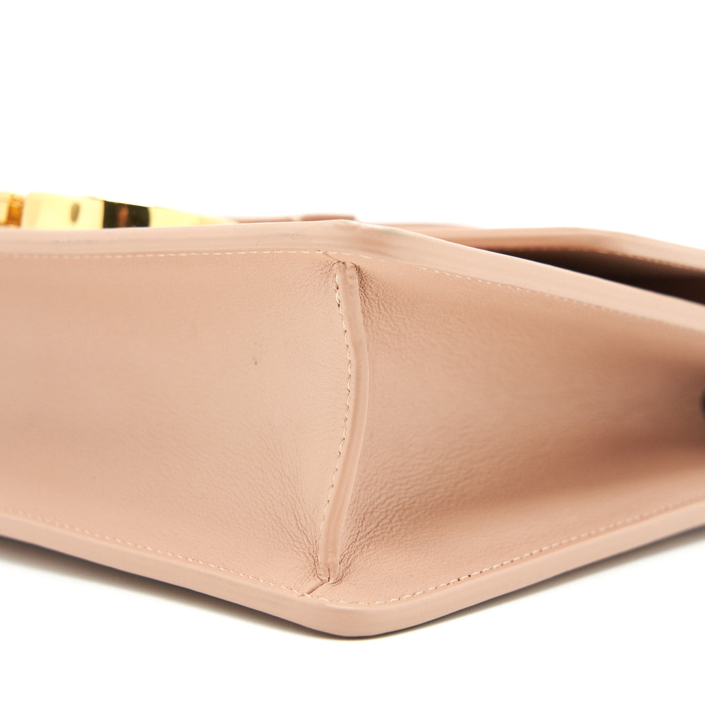 DIOR MONTAIGNE 24 MEDIUM FLAP BAG BEIGE PINK WITH GHW
