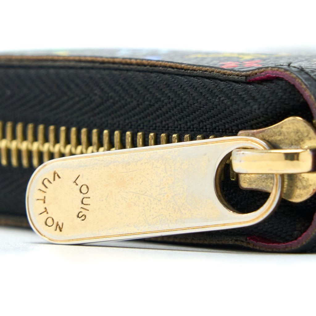 LOUIS VUITTON ZIPPY LONG WALLET BLACK MULTICOLOUR MONOGRAM CANVAS GHW