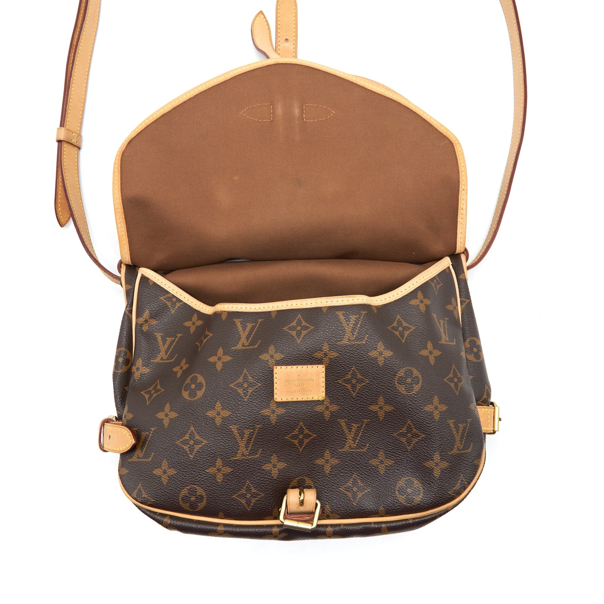 LOUIS VUITTON VINTAGE DOUBLE SIDE CROSSBODY BAG MONOGRAM CANVAS GHW