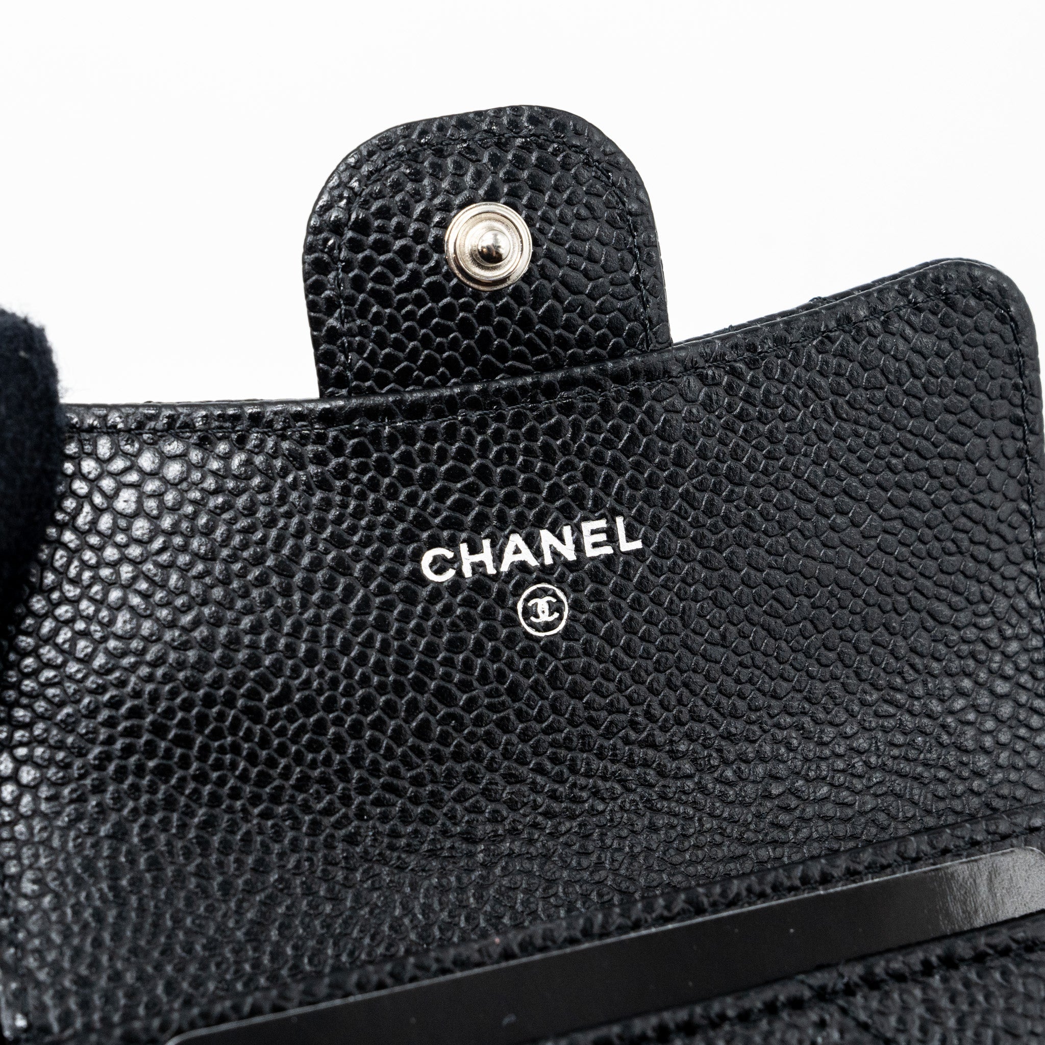 CHANEL CLASSIC FLAP CARD HOLDER CAVIAR BLACK SHW (MICROCHIP)