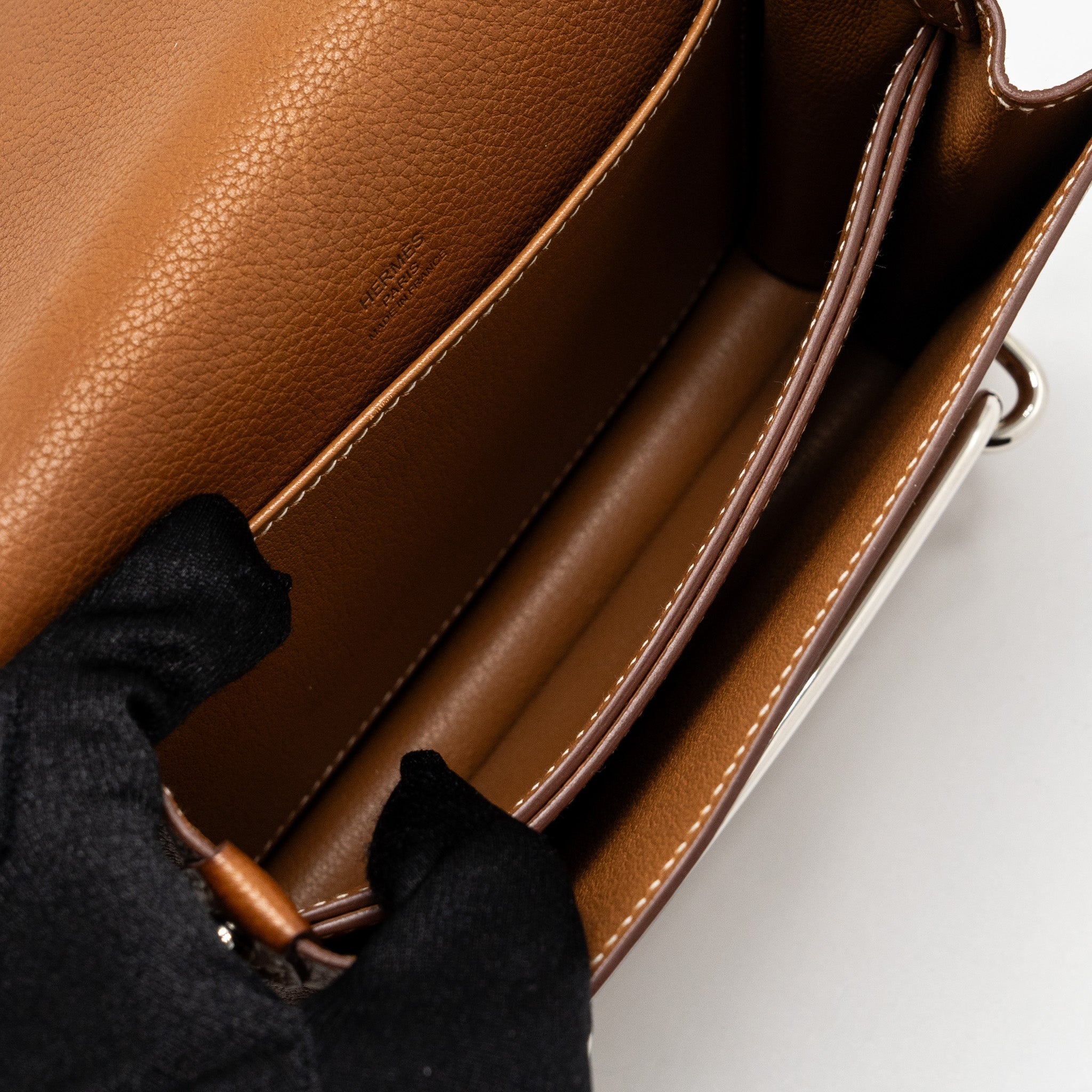 HERMES MINI ROULIS BARENIA FAUBOURG FAUVE SHW