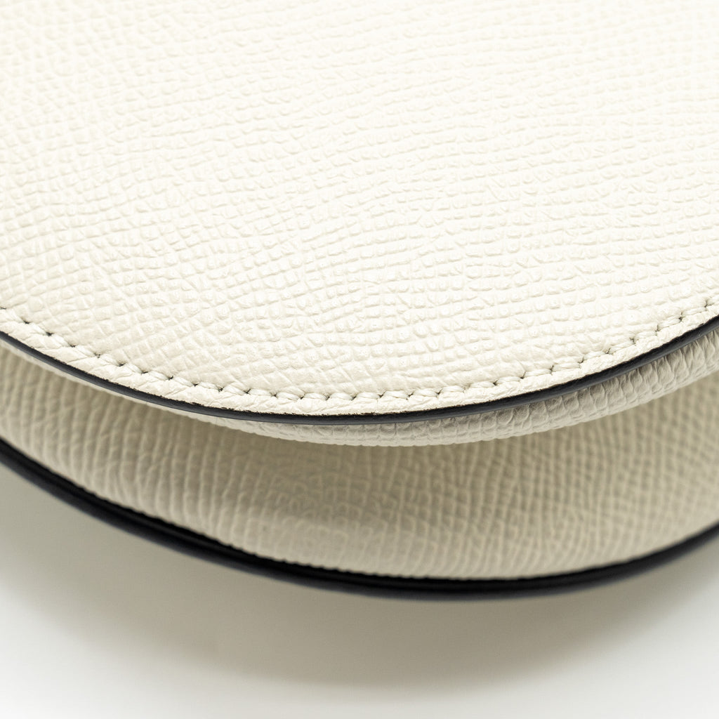 DIOR MEDIUM SADDLE BAG CALFSKIN WHITE GHW