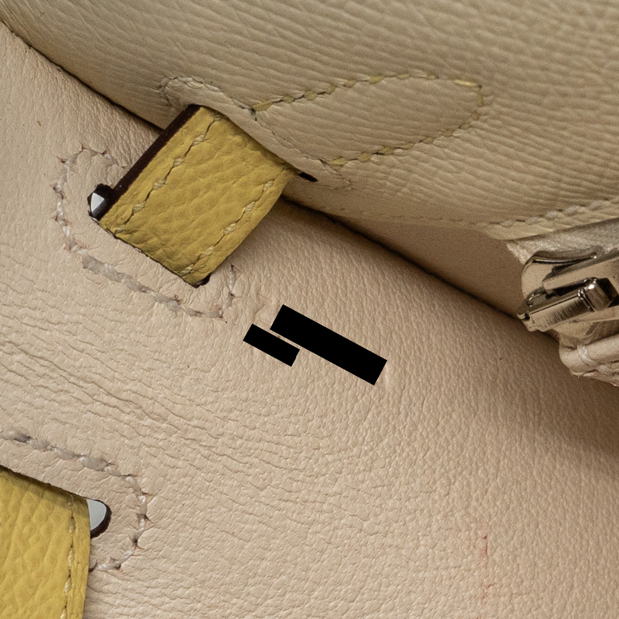 HERMES KELLY 25 EPSOM NATA / JAUNE POUSSIN / SESAME SHW