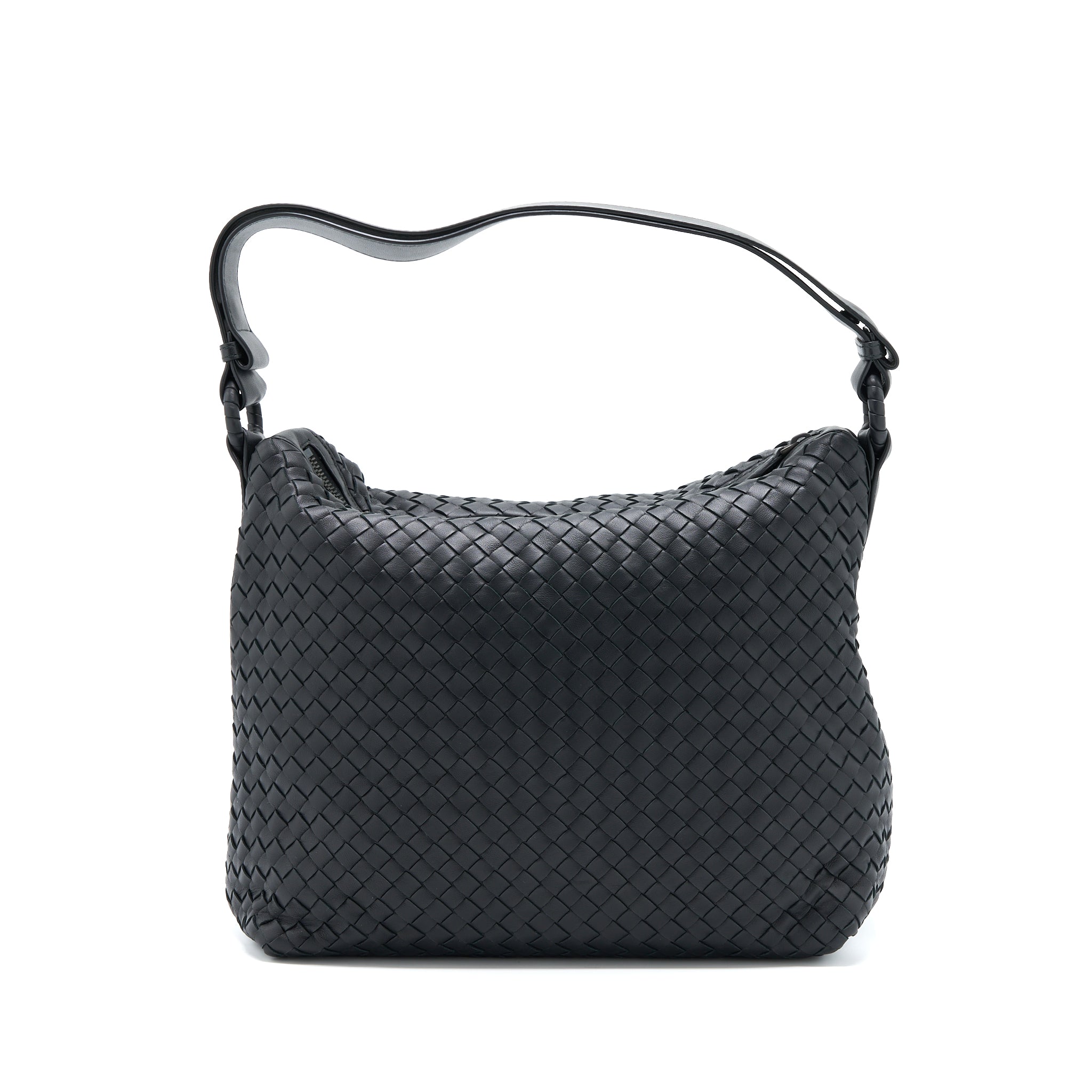 BOTTEGA VENETA HOBO BAG INTRECCIATO BLACK