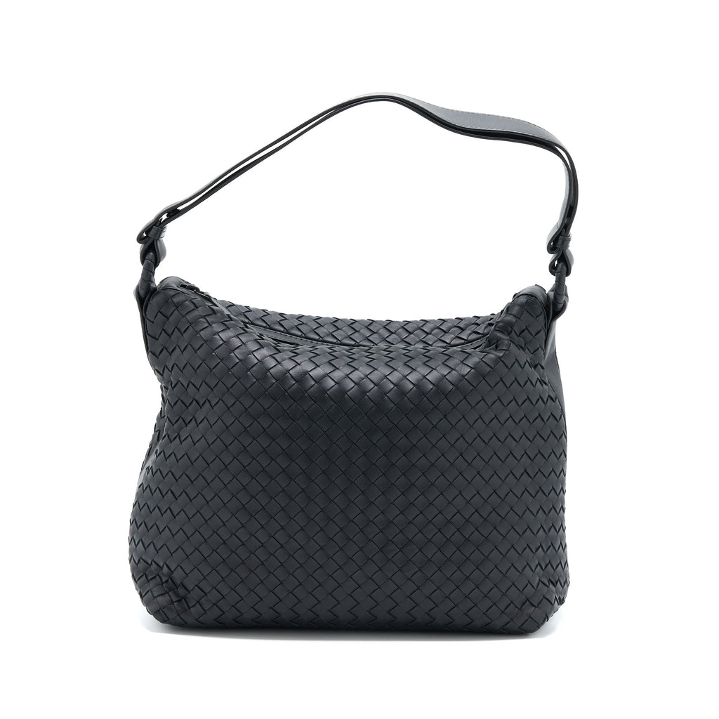 BOTTEGA VENETA HOBO BAG INTRECCIATO BLACK