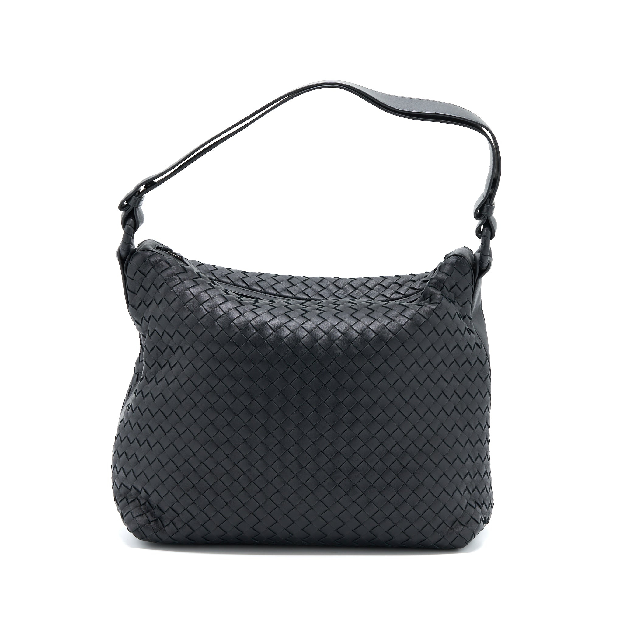 BOTTEGA VENETA HOBO BAG INTRECCIATO BLACK