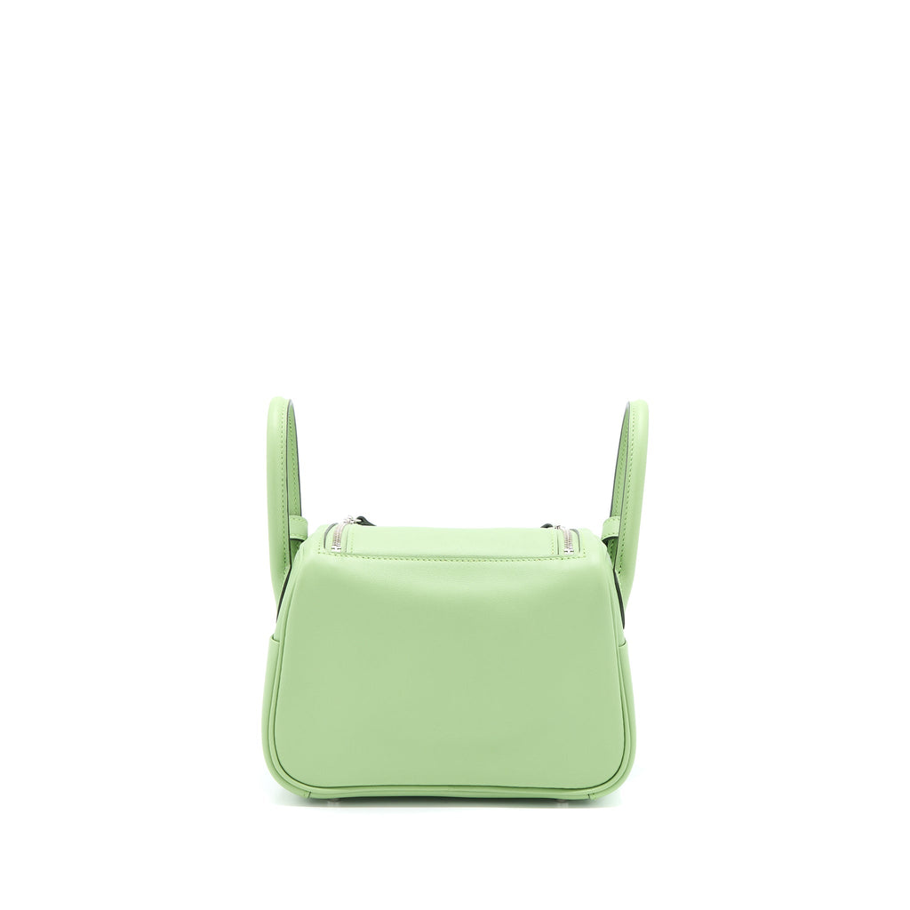 HERMES MINI LINDY SWIFT VERT CRIQUET SHW