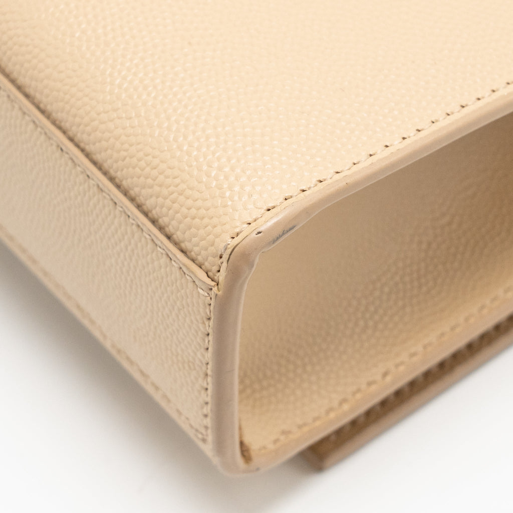 SAINT LAURENT/YSL KATE MEDIUM GRAINED CALFSKIN DARK BEIGE GHW