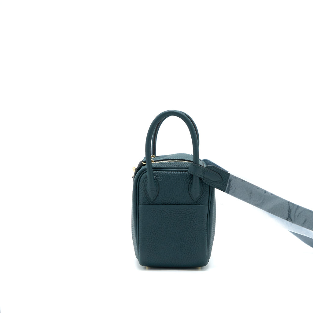 HERMES MINI LINDY CLEMENCE 6O VERT CYPRES GHW