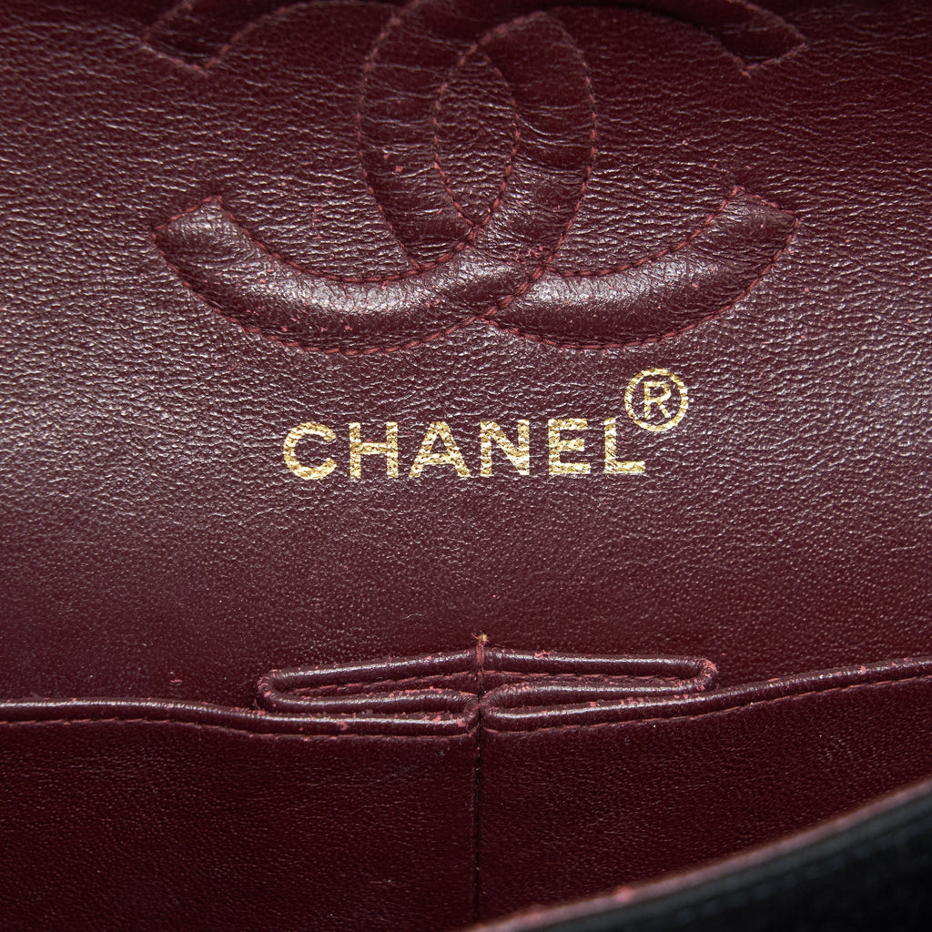 CHANEL VINTAGE SMALL CLASSIC FLAP BAG FABRIC BLACK RUTHENIUM GHW
