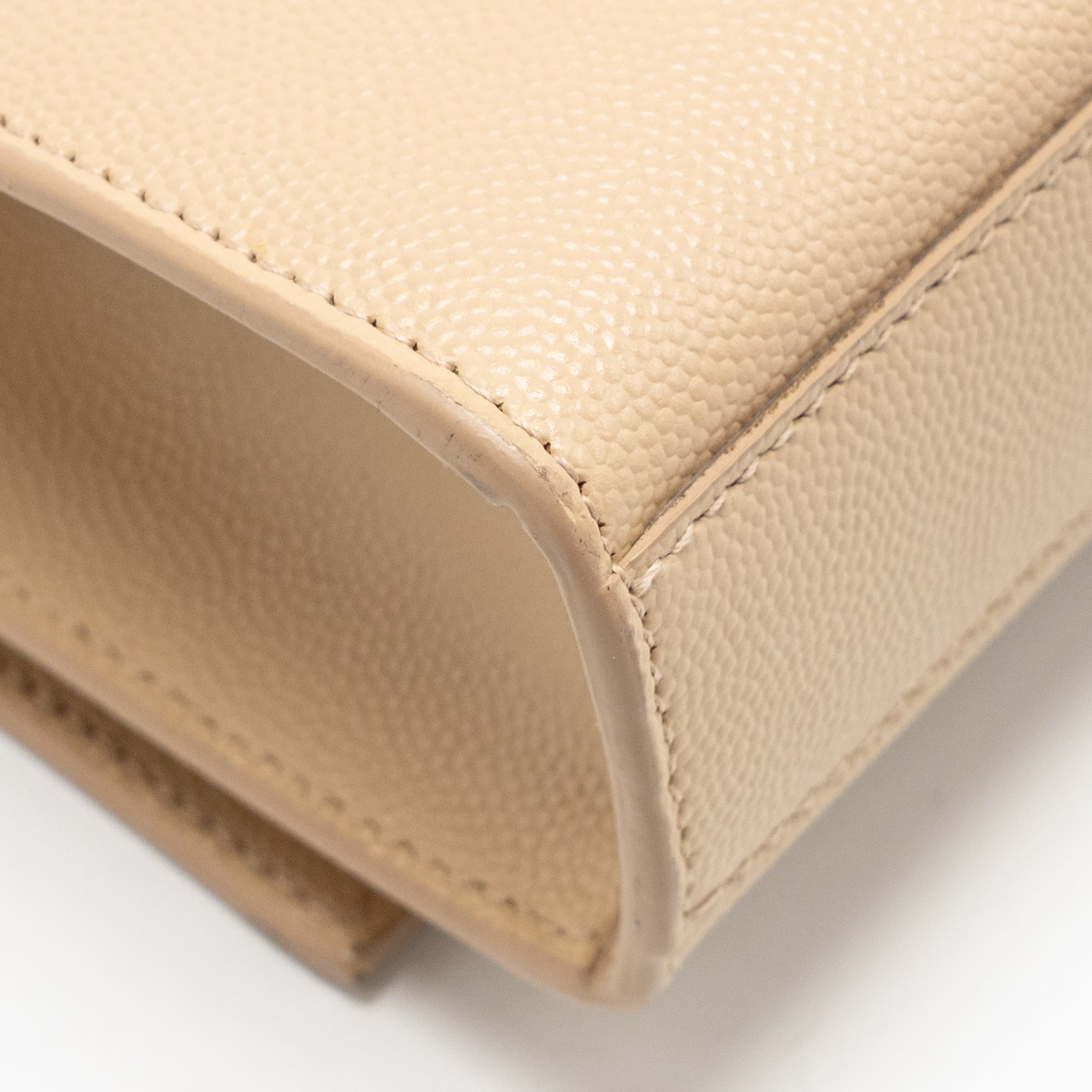 SAINT LAURENT/YSL KATE MEDIUM GRAINED CALFSKIN DARK BEIGE GHW