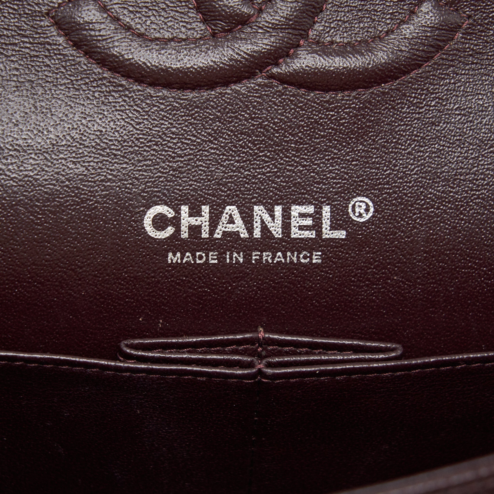 CHANEL MEDIUM CLASSIC DOUBLE FLAP BAG CAVIAR BURGUNDY SHW