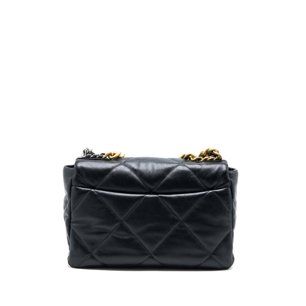 CHANEL MEDIUM 19 BAG GOATSKIN BLACK MULTICOLOUR HARDWARE