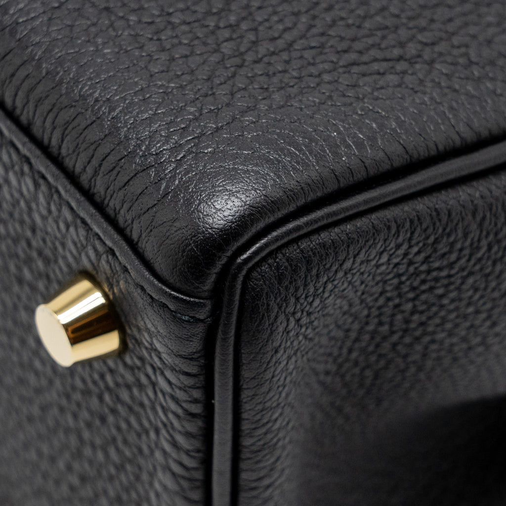 HERMES KELLY 25 TOGO BLACK GHW