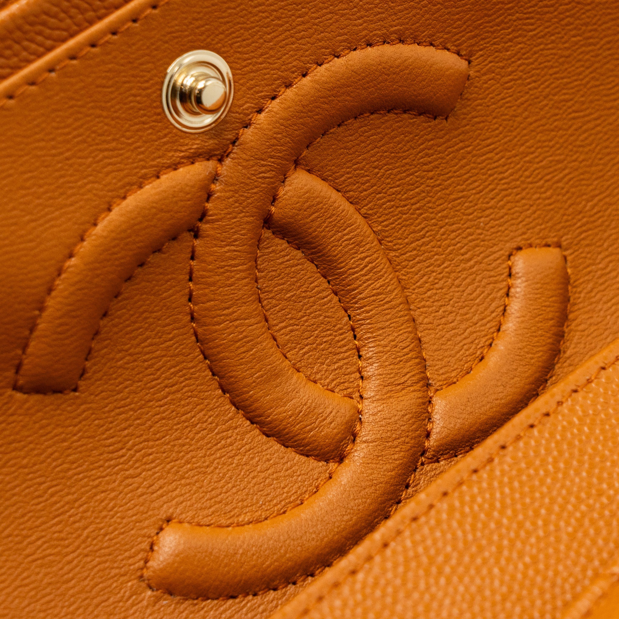 CHANEL MEDIUM CLASSIC DOUBLE FLAP BAG CAVIAR CARAMEL LGHW(MICROCHIP)