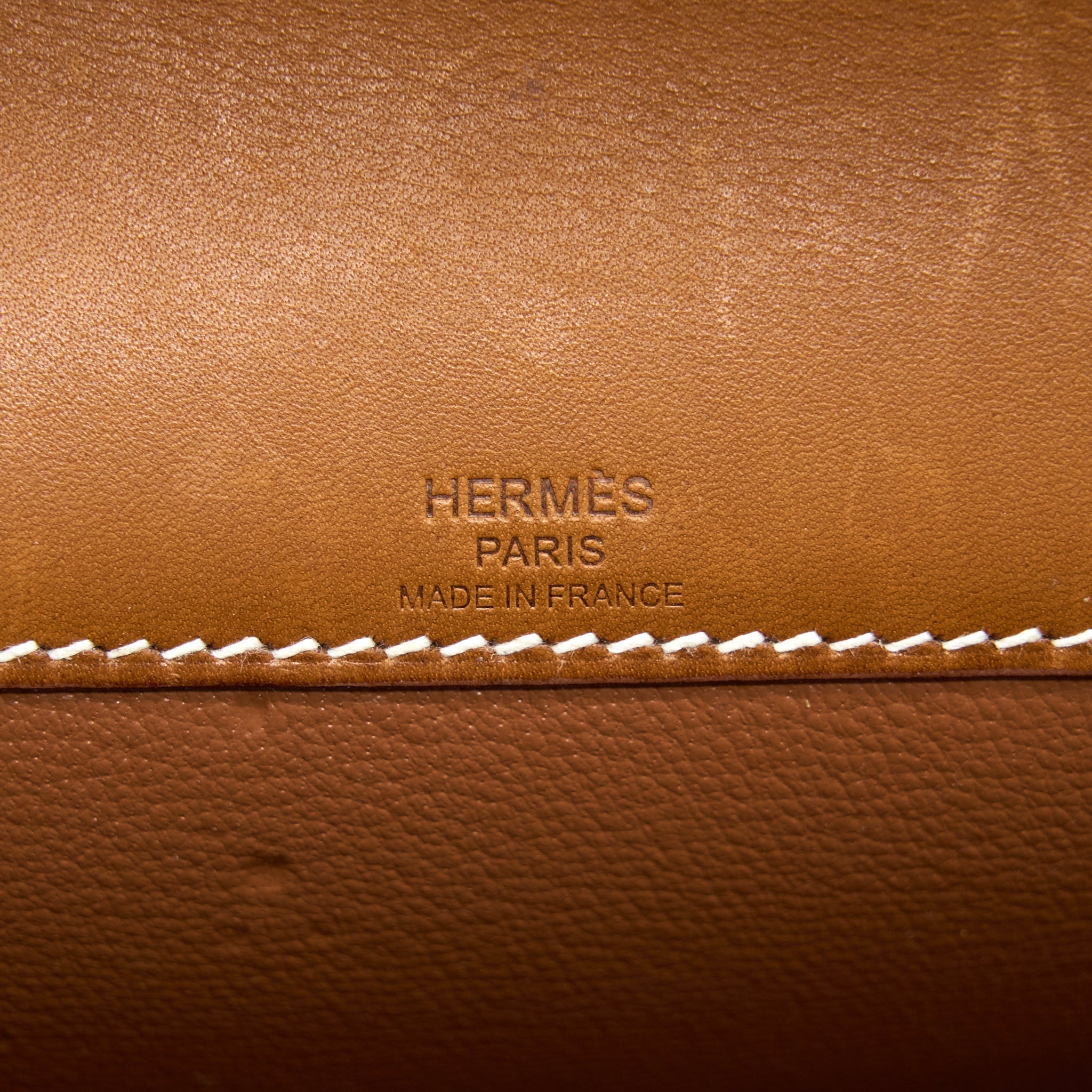 HERMES POCHETTE KELLY DEPECHES 25 CANVAS/BARENIA ECRU BEIGE/FAUVE GHW