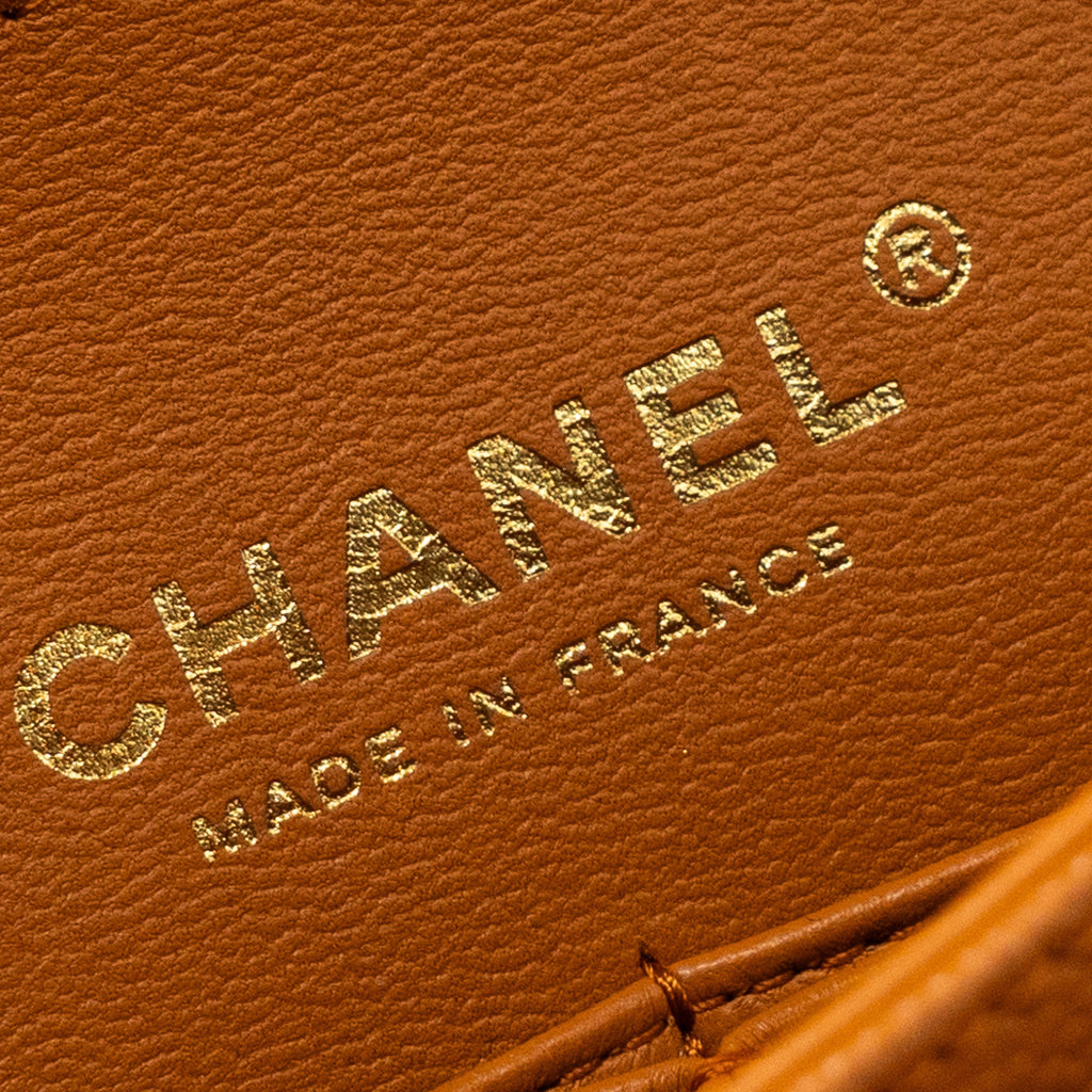 CHANEL MEDIUM CLASSIC DOUBLE FLAP BAG CAVIAR CARAMEL LGHW(MICROCHIP)